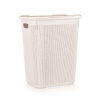 Kôš na špinavú bielizeň ratan 50l 55x43x34cm plastový, KRÉM