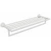 SAPHO X-ROUND WHITE polička na uteráky s hrazdou 500mm, biela XR421W