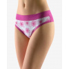 Dámská francouzská tanga GINA 14143P vínová bílá M/L