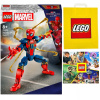 LEGO Super Heroes 76298 Figúrka Iron Spider-Man + 2 ďalšie produkty (LEGO Marvel 76298 IRON SPIDERMAN Veľká figúrka + taška + Katalóg LEGO 2024)