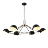 ACA DECOR Závesné stropné svietidlo CLOTHO max. 6x60W/E14/230V/IP20, čierne