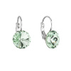 Náušnice bižutérie so Swarovski kryštálmi zelené okrúhle 51002.3