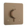 Hansgrohe Ecostat Comfort Q - Termostatická batéria pod omietku, na 2 spotrebiče, kefovaný bronz 33717140