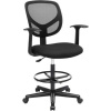 Ergonomická kancelárska stolička s podrúčkami, čierna