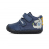 Chlapčenská kožená obuv D.d.step S070-316 BAREFOOT royal blue