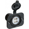 Zásuvka USB duální 12/24V, 2 x 2100 mA vodotěsná