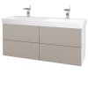 Dreja Umývadlová skrinka VARIANTE SZZ4 130 pre úmyvadlo Laufen Pro S - N01 Biela lesk / N07 Stone