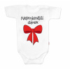 Body krátky rukáv s vtipným textom Baby Nellys, Nejkrásnější dárek, biele 68 (3-6m)