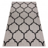 Eoshop KOBEREC SIZAL FLOORLUX 20608 Marocká mřížka stříbrný / Černá (Velikost: 60x110 cm)