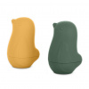 PETITEMARS PETITE&MARS Hračky silikónové do vody Love birds Ochre Green 6m+