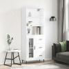 Vysoká skrinka biela 69,5x34x180 cm spracované drevo-ForU-3189525