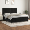 Box spring postel s matrací černá 180x200 cm samet Černý 3142979