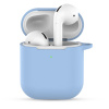 AppleMix Puzdro/kryt pre Apple AirPods 2019 s bezdrôtovým puzdrom - Silikónové - Modré