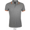 SOL'S | Pasadena Men, Pánske polo, sivá mel. - oranžová, S
