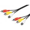 PremiumCord Kabel 3x CINCH-3x CINCH M/M 3m kjackcmm3-3