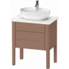 DURAVIT Luv stojaca skrinka pod umývadlo, pod dosku, 2 zásuvky, 638 x 450 x 743 mm, mandľová matná lakovaná, LU956505454