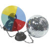 Eurolite 50101855 halogénová žiarovka Disko guľa, sada s hnacím motročekom, s otočným meničom farieb 20 cm; 50101855