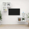 TV skříňky 4 ks bílé dřevotříska Bílá 3079763