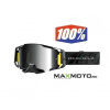 Okuliare 100% ARMEGA NIGHTFALL Mirror Silver Lens