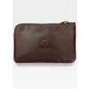 Puzdro na kľúče Visconti z prírodnej kože v tmavohnedej farbe