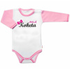 Body dlhý rukáv s vtipným textom Baby Nellys, Malá Koketa, holka, veľ. 62 68 (3-6m)