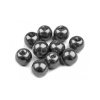 Sklenené voskové perly Ø10 mm - 50 g 19B strieborná tmavá