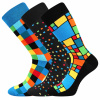 Ponožky pánske klasické Lonka Dikarus kocky 3 páry (modré, čierne, farebné), 39-42