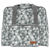 Overlocková taška s diamantovým vzorom, sivá