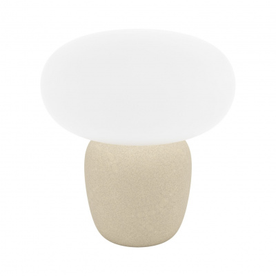 EGLO 99824 | Cahuama Eglo stolové svietidlo 30cm prepínač na vedení 1x E27 svetlo hnedý, biela
