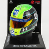Mini helmet Mini prilba Schuberth prilba F1 Casco Prilba Vf-22 Team Haas N 47 Sezóna 2022 Mick Schumacher 1:4 Zelená čierna žltá