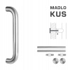 FT - MADLO kód K01 Ø 32 mm UN ks Rozteč madla: 350 mm, Dĺžka: 382 mm, Rozmer profilu madla: Ø 32 mm NEM - nerez matná (F60)
