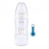Dojčenská fľaša NUK FC+Temperature Control 300 ml BOX-Flow Control cumlík beige Biela