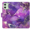 iSaprio Flip Purple Marble pro Motorola Moto G54 5G / G54 5G Power Edition purmarb-FLP2-MoG54