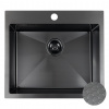 Laveo Malawi, 1-komorový nerezový drez 580x500x200 mm, čierna, LAV-SLM_710H