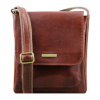 Crossbody taška cez plece JIMMY hnedá | TUSCANY LEATHER