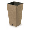 Prosperplast Květináč FURU SQUARE ECO WOOD s vkladem 39,5 cm - barva: naturo ECO