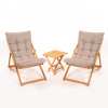 Garden Table & Chairs Set (3 Pieces) My005 - Brown