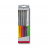 Victorinox 6.7839.6G sada nožov na paradajky a salámu, 6-dielna, 11 cm zúbkovaná oblá čepeľ, darčekové balenie, farebná