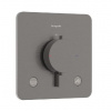 Hansgrohe Ecostat Comfort Q - Termostatická batéria pod omietku, na 2 spotrebiče, kefovaný čierny chróm 33717340