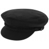 Fiebig - Headwear since 1903 Námornícka vlnená kapitánka - Fisherman Cap wool - čierna Veľkosť: 58 cm