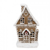 Clayre & Eef Vianočná perníková chalúpka s Led svetielkami Gingerbread House - 13*10*21 cm - Clayre & Eef