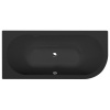 POLYSAN VIVA 175 x 80cm vaňa ľavá obdĺžniková asymetrická, akrylátová, čierna matná, 70119BM