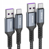 Kábel NIMASO USB - USB typ C 2 m sivý