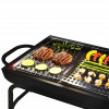 Grilovacia doska nerezová BBQ obdĺžniková 46 x 30 cm 10 cm (GRILOVACIA PLACHTA PERFOROVANÁ OCEĽOVÁ MRIEŽKA)
