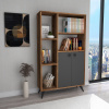 Knižnica Meldan - Light Walnut, Anthracite
