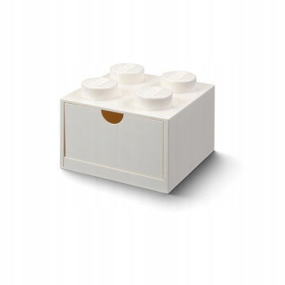 LEGO® stolové box 4 so zásuvkou 15,8 x 15,8 x 11,3 cm biela