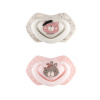 Canpol babies Set symetrických silikónových cumlíkov Light touch BONJOUR PARIS 2 ks ružový