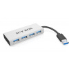 Icy Box 4xPort USB 3.0 Hub, Silver IB-AC6104