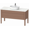 DURAVIT Luv stojaca skrinka pod umývadlo, pod dosku, 2 zásuvky, 1338 x 570 x 743 mm, mandľová matná lakovaná, LU956605454