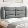 Polštář na čelo postele světle šedý 120 cm textil Šedá 374561